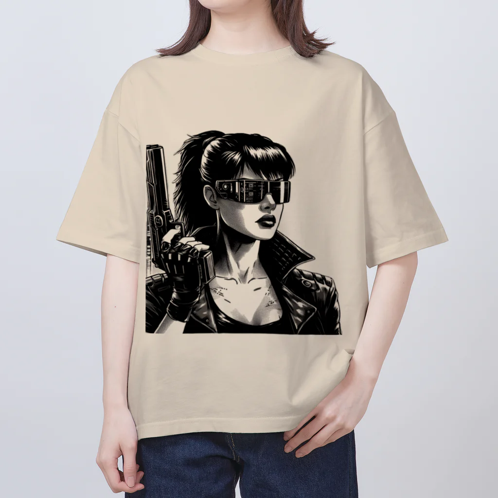 kangekiのサイバーパンクガールNo.8 Oversized T-Shirt