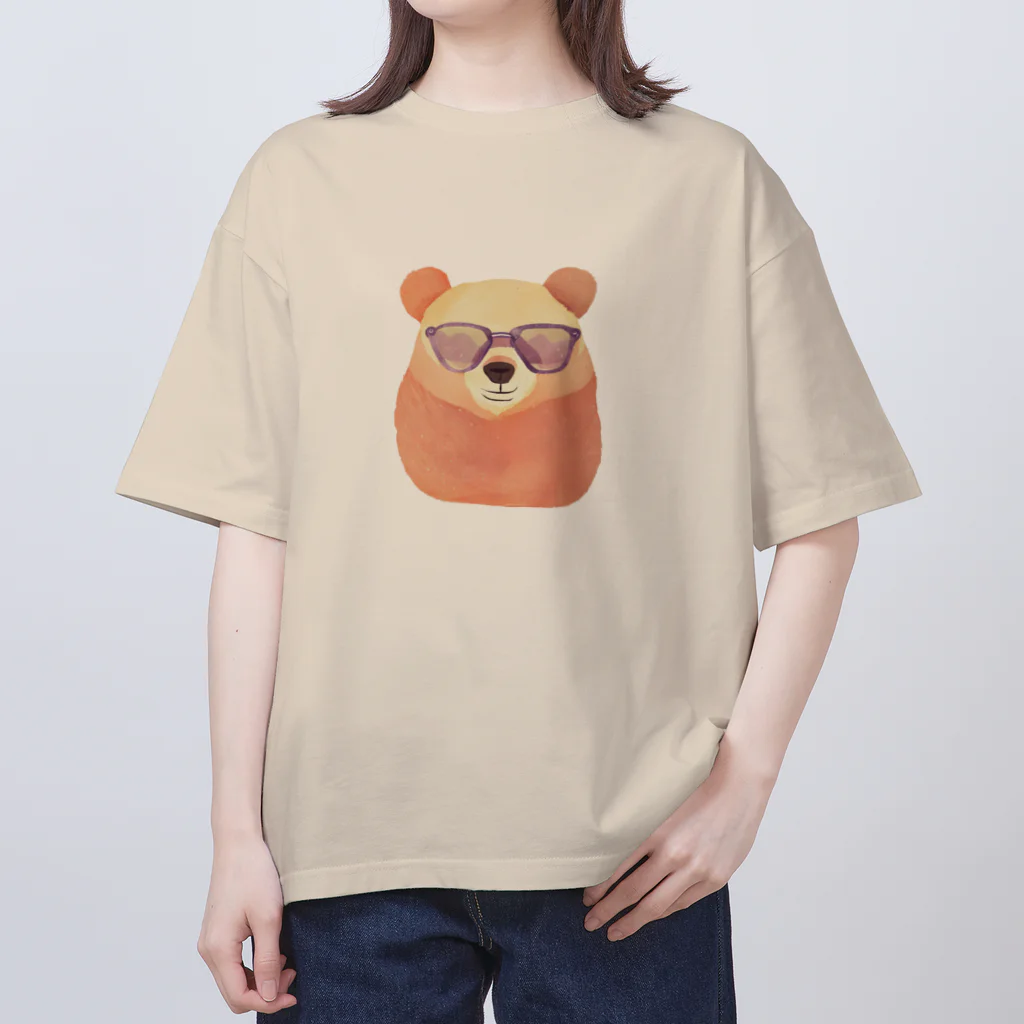 さとうさしみ。のメガネっクマ① オーバーサイズTシャツ