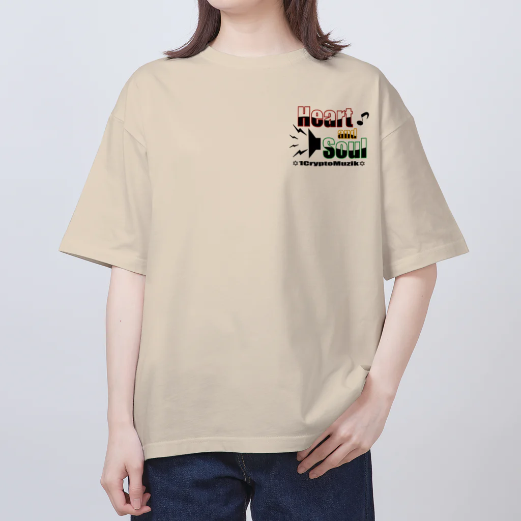 1CryptoMuzikのHeart and Soul Oversized T-Shirt