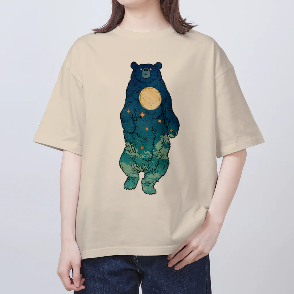 吉川 達哉 tatsuya yoshikawaの月の満ち熊 (FULL MOON BEAR) Oversized T-Shirt