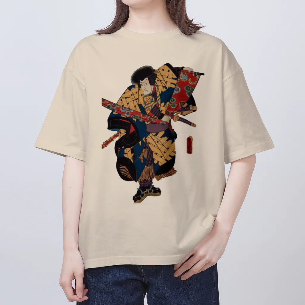 PALA's SHOP　cool、シュール、古風、和風、の源 為朝　(みなもと の ためとも) Oversized T-Shirt