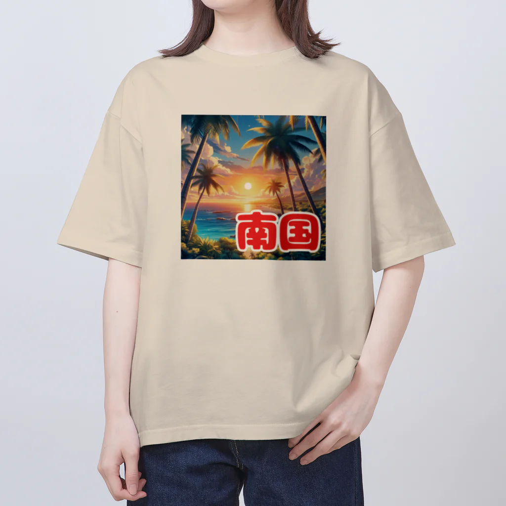 南国の南国の夕日 オーバーサイズTシャツ