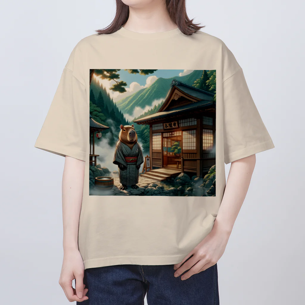 アニマル達の温泉旅館を営むカピパラ Oversized T-Shirt