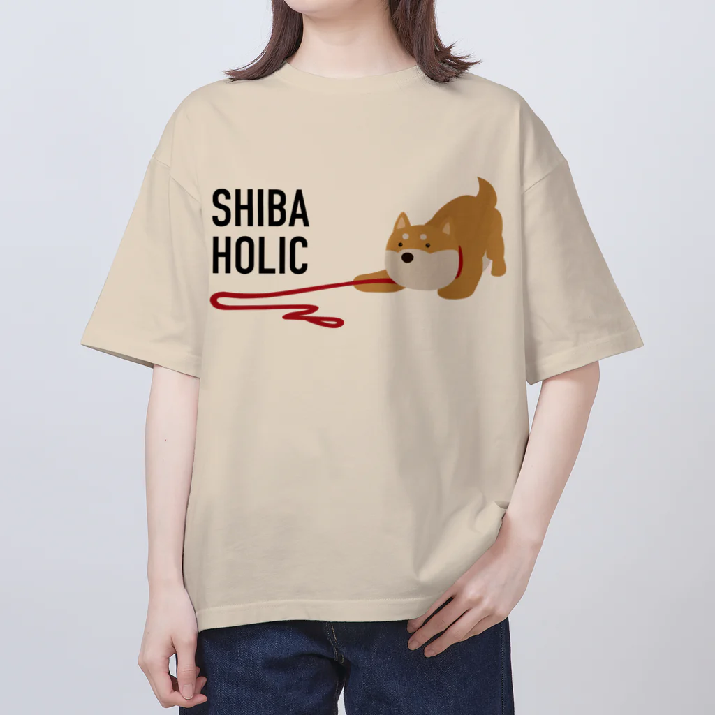 しばじるしデザインのSHIBA HOLIC（赤✕赤） Oversized T-Shirt