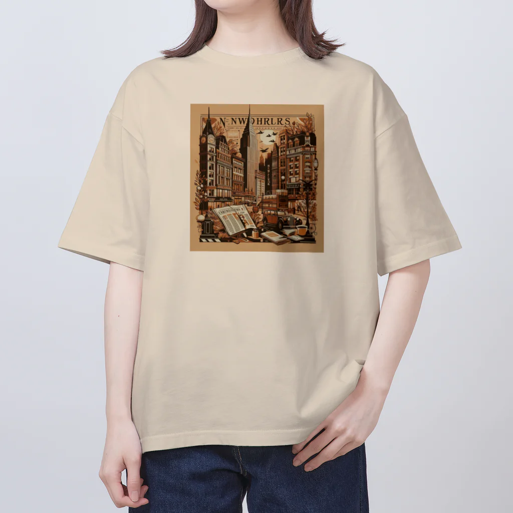 終わらない夢🌈のセピア色の街 Oversized T-Shirt