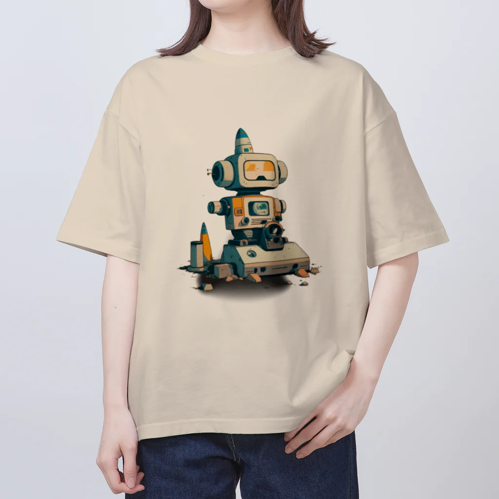 mirinconixのいろいろと四角いレトロなガラクタロボットくん Oversized T-Shirt