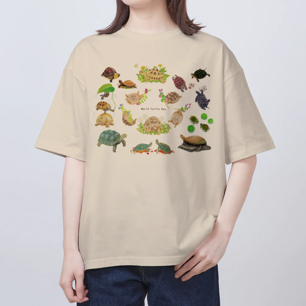 めろんぽっぷのお店だよのWorld Turtle Day Oversized T-Shirt
