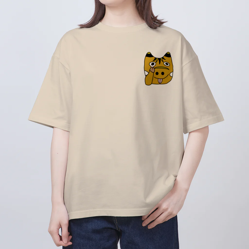 ロジローのあっかんべーこ(黄) Oversized T-Shirt