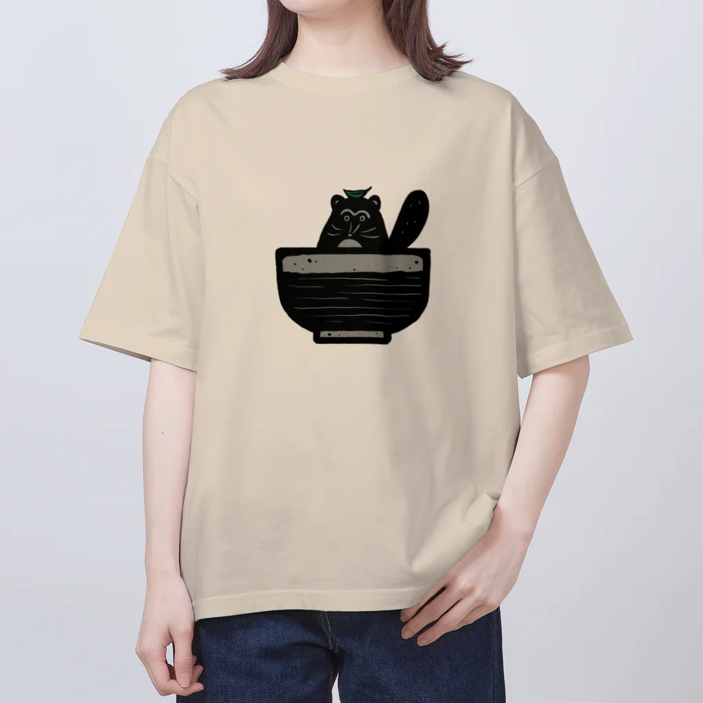 Yellow_Sparrowのたぬきそば一杯目 オーバーサイズTシャツ