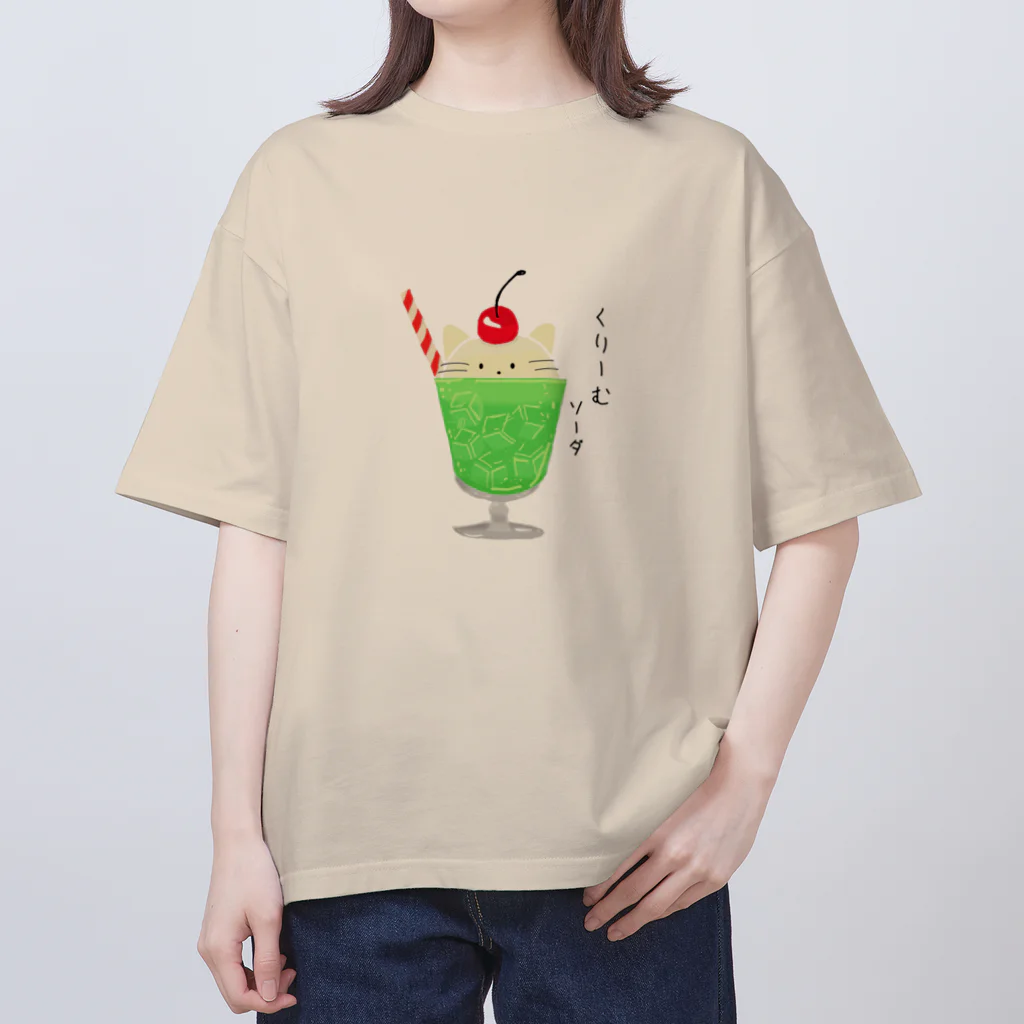 as-kumoのクリームソーダ❁⃘*.ﾟ猫入り オーバーサイズTシャツ