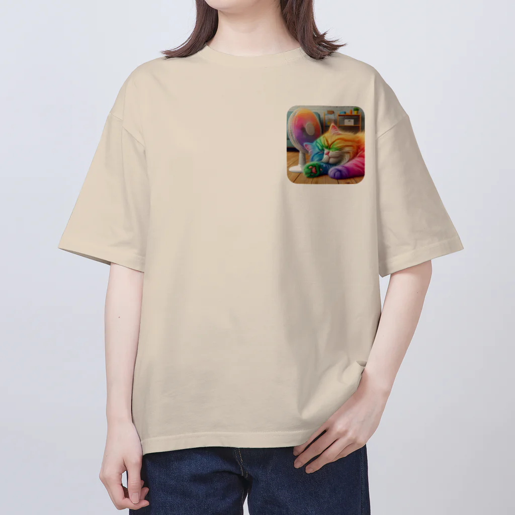 ニャーちゃんショップの眠りネコ オーバーサイズTシャツ