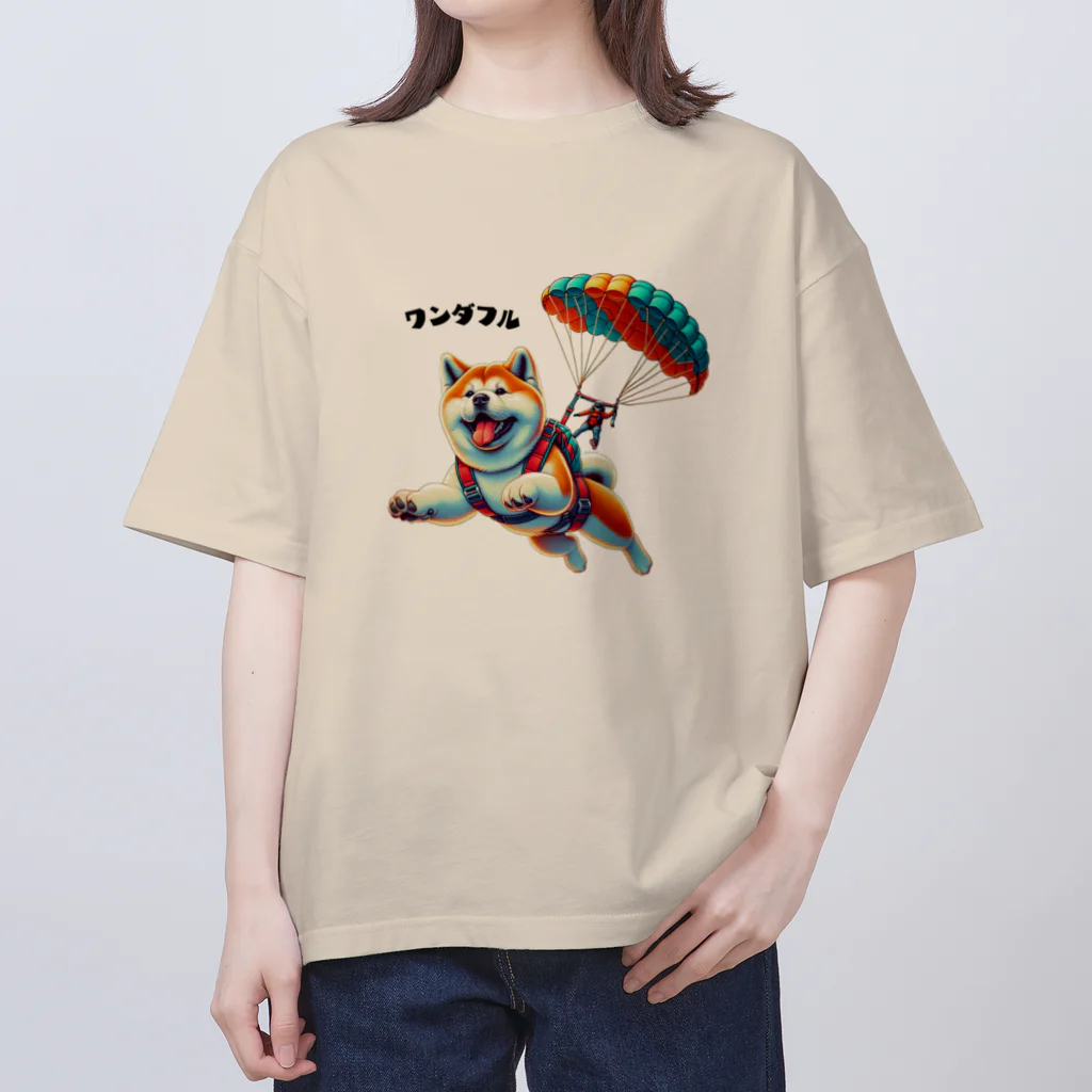 warasuの秋田犬のチャレンジ　１ Oversized T-Shirt