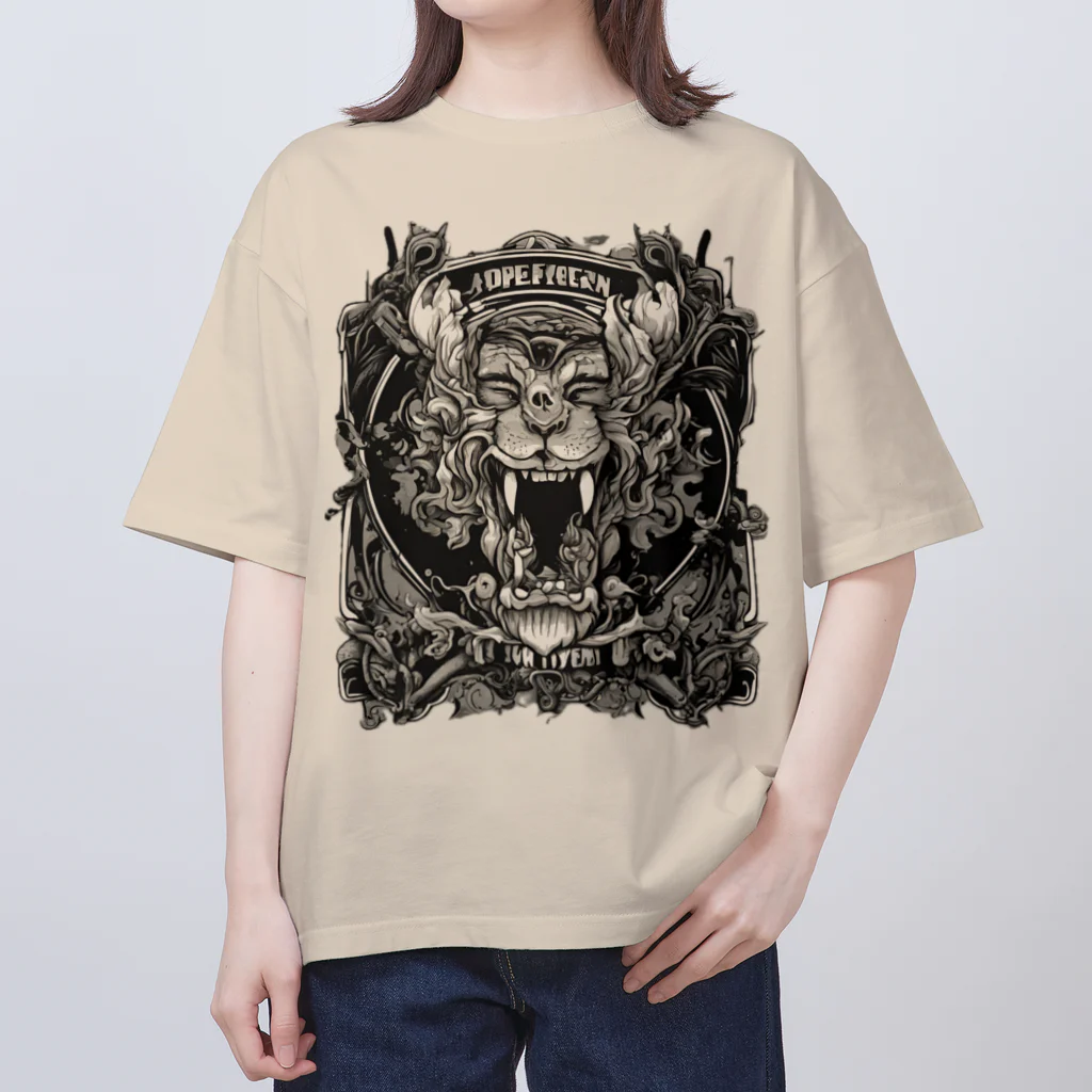 3児のズボラ母ちゃんの獅子の怒り Oversized T-Shirt