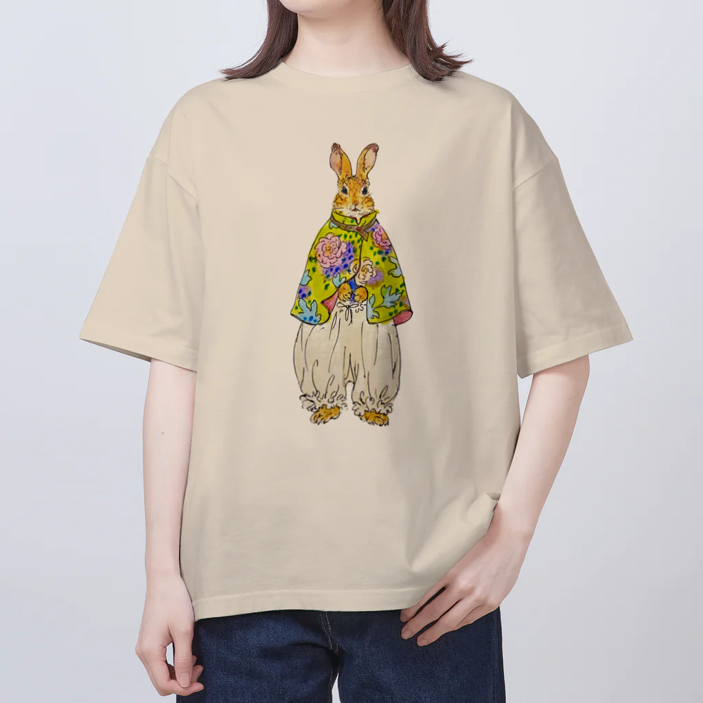 usaginooharikoのファッションモデルのウサギ Oversized T-Shirt