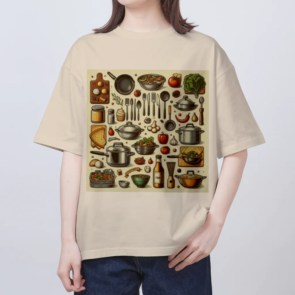 どさんこびより日和のキッチン道具 Oversized T-Shirt