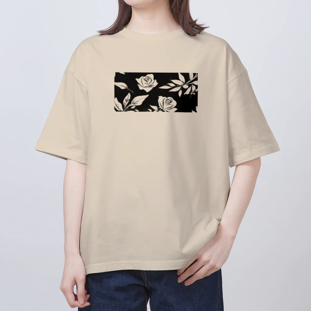siriusのモノトーン花 Oversized T-Shirt