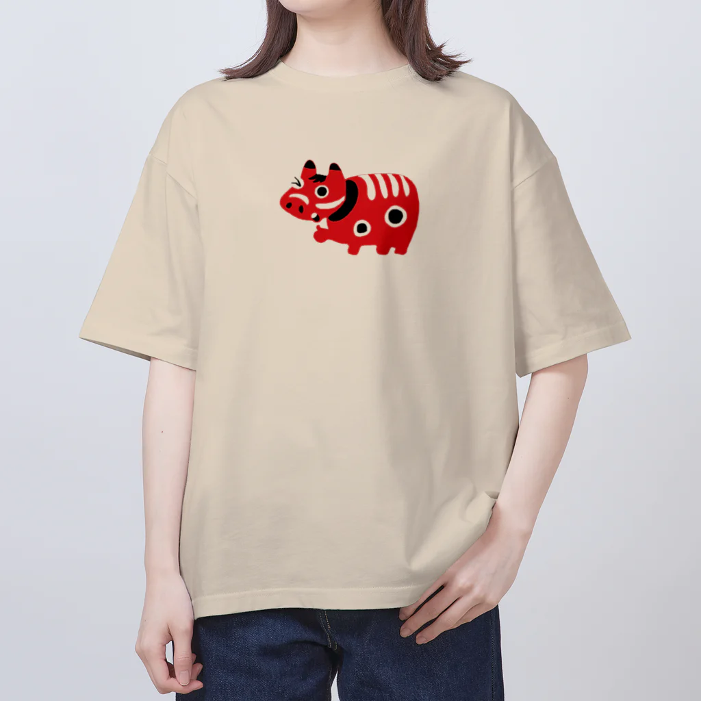 SU-KUの疫病退散！赤べこ Oversized T-Shirt