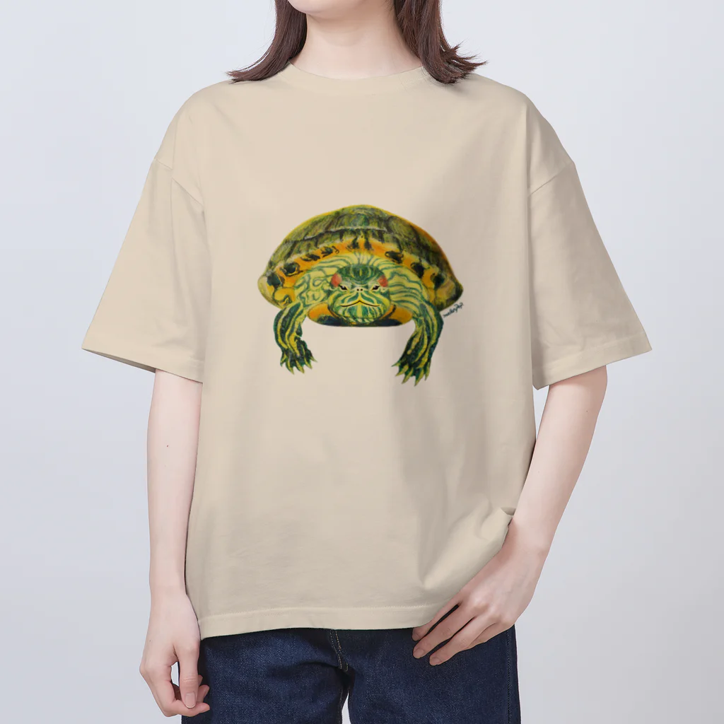 めろんぽっぷのお店だよのミシシッピアカミミガメ Oversized T-Shirt