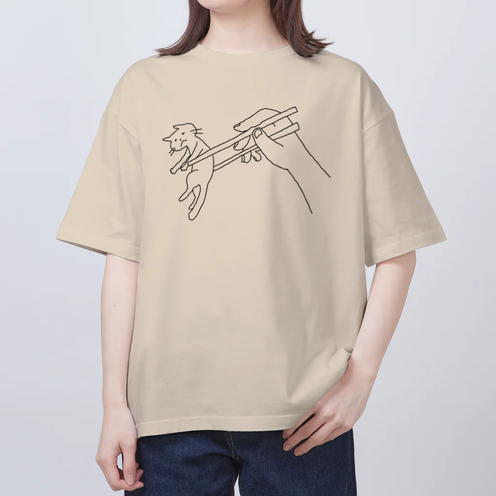 LONESOME TYPE ススの摘ネコ（白日） オーバーサイズTシャツ