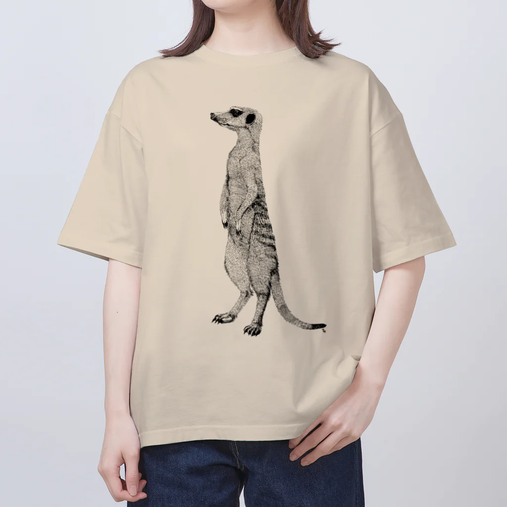 segasworksのミーアキャット（ペン画） Oversized T-Shirt