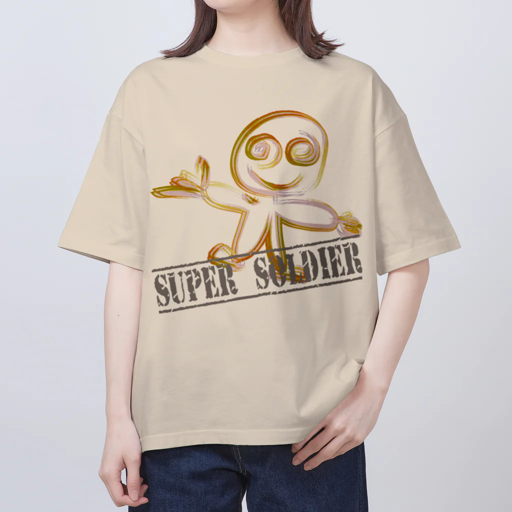 PALA's SHOP　cool、シュール、古風、和風、のSUPER 　SOLDIER オーバーサイズTシャツ