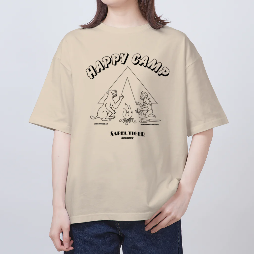 LONESOME TYPE ススのHAPPY CAMP（サーベルタイガーとネアンデルタール人） オーバーサイズTシャツ