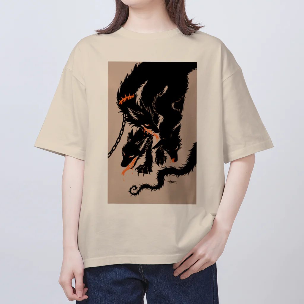 タタナ幻獣館のKerberos B Oversized T-Shirt