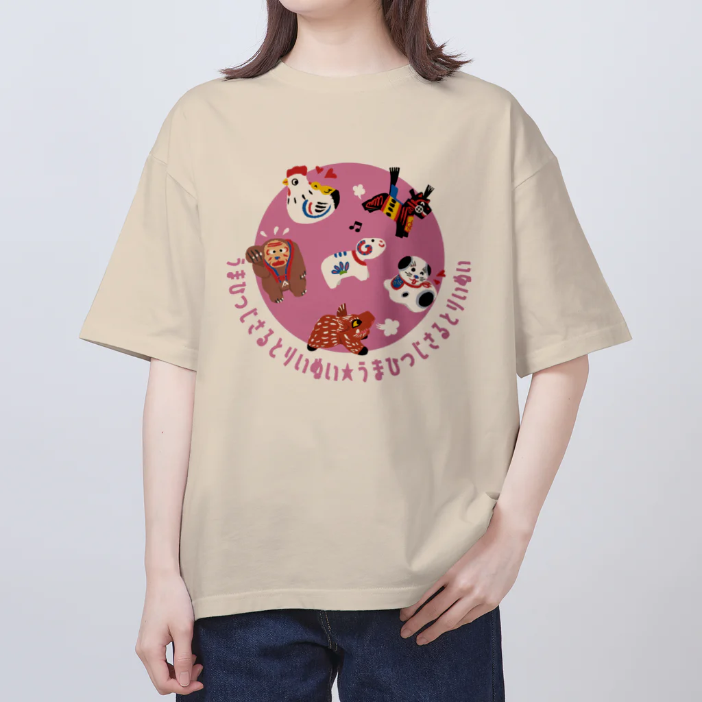 SU-KUのうまひつじさるとりいぬい オーバーサイズTシャツ