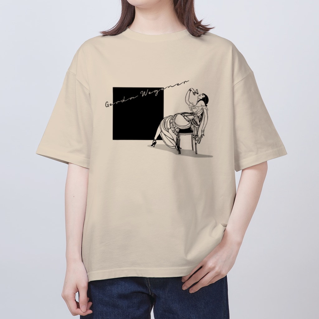 Cordelia　SUZURI分室のGERDA "Black square" Oversized T-Shirt