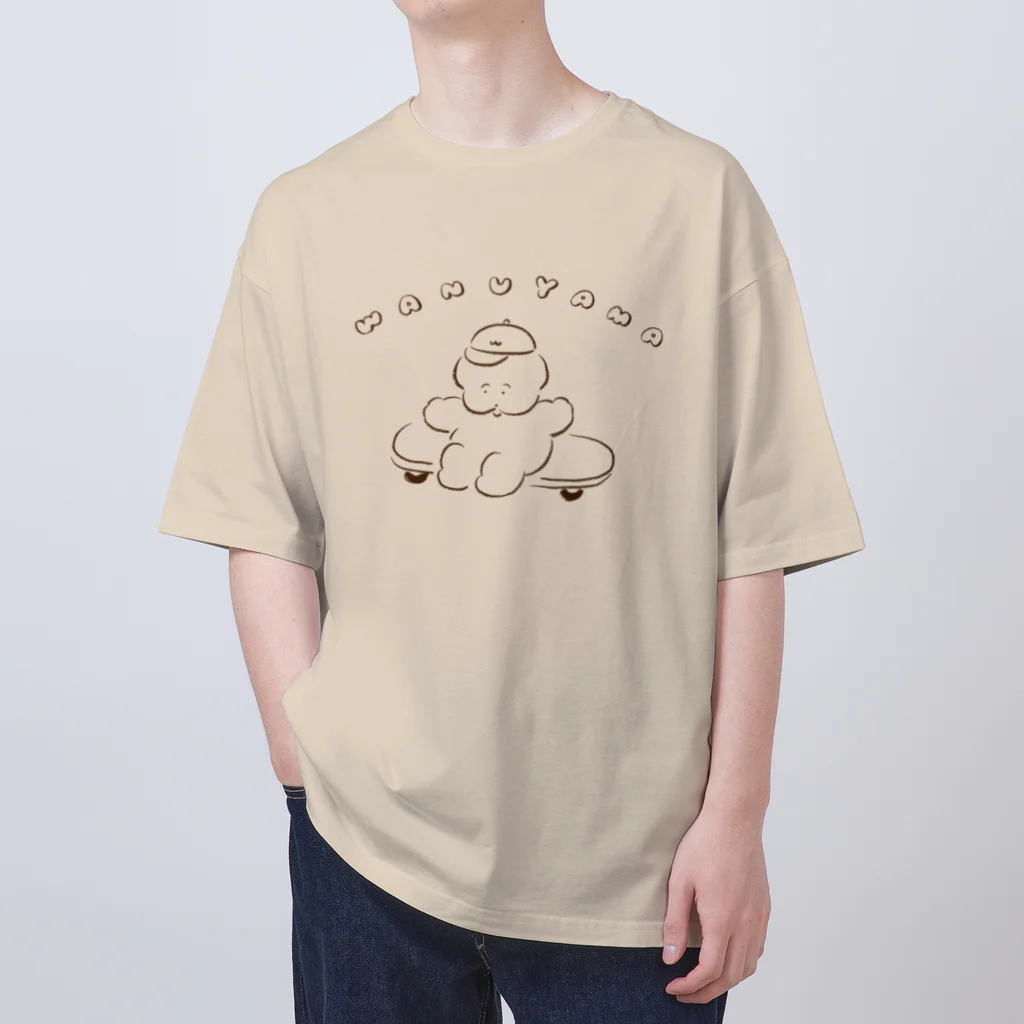 ワヌ山のスケボー乗れてる？ワヌちゃん オーバーサイズTシャツ