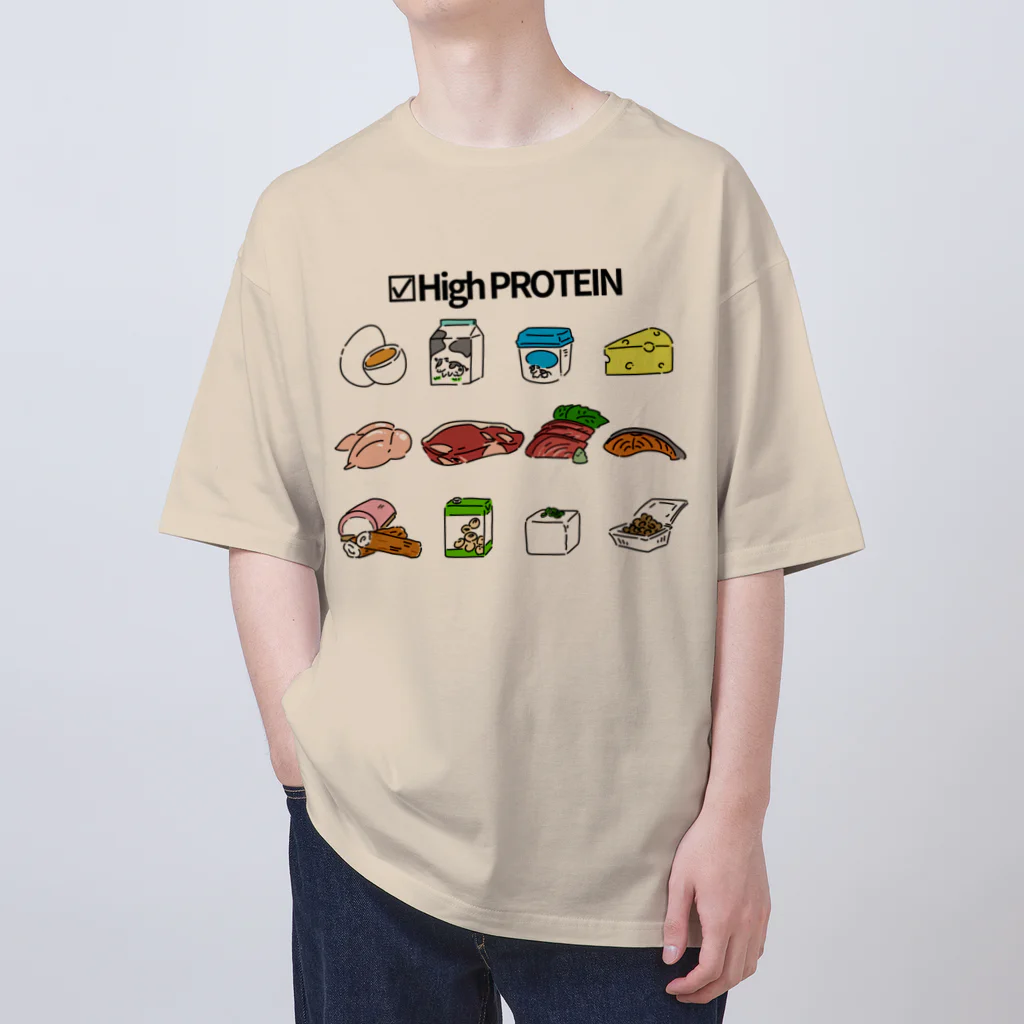 Kの☑High PROTEIN(カラー) オーバーサイズTシャツ