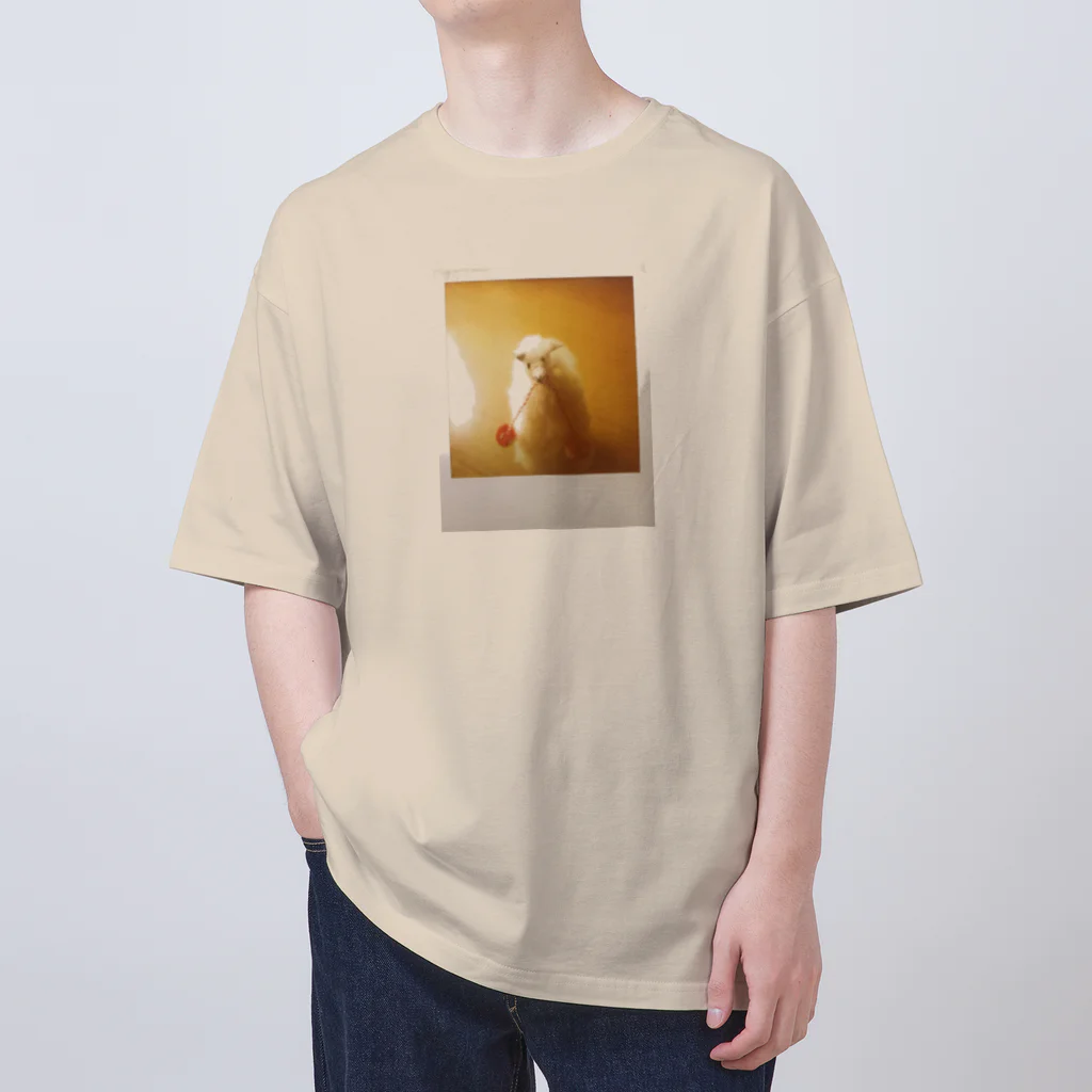 わらしゃんどのポラロイド写真（アルパカ） オーバーサイズTシャツ