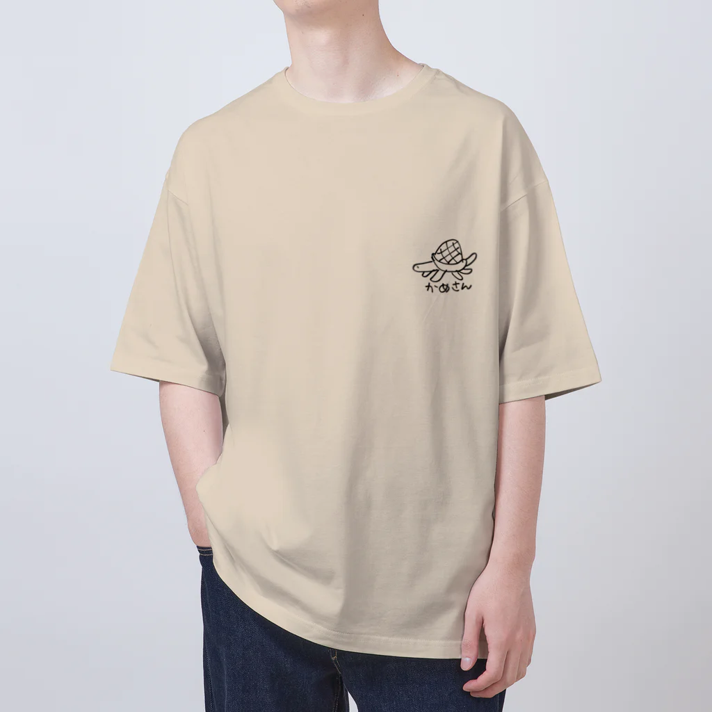 まるめがねのかめさん Oversized T-Shirt