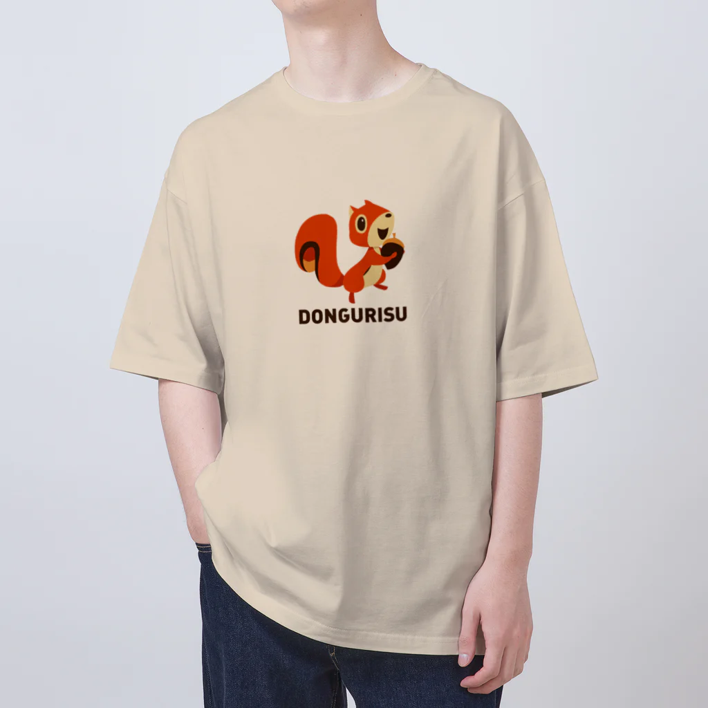 SUNDAYS GRAPHICSのDONGURISU (どんぐリス) 茶色ロゴ オーバーサイズTシャツ