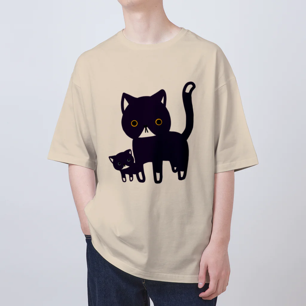 のほほん屋のねこのおやこ オーバーサイズTシャツ