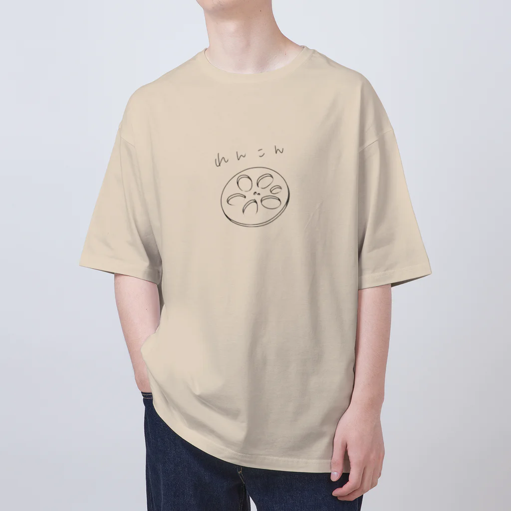 brashpenのれんこん（薄切り） オーバーサイズTシャツ