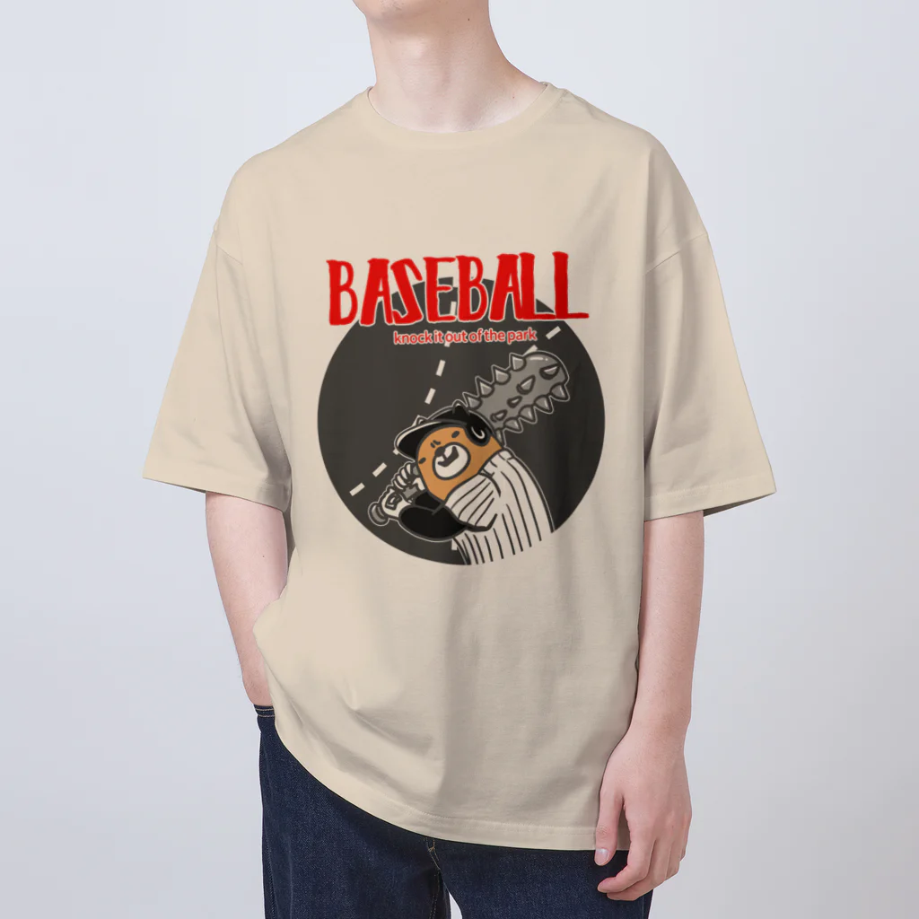 ari designの野球Bear2(凶悪顔クマシリーズ) Oversized T-Shirt