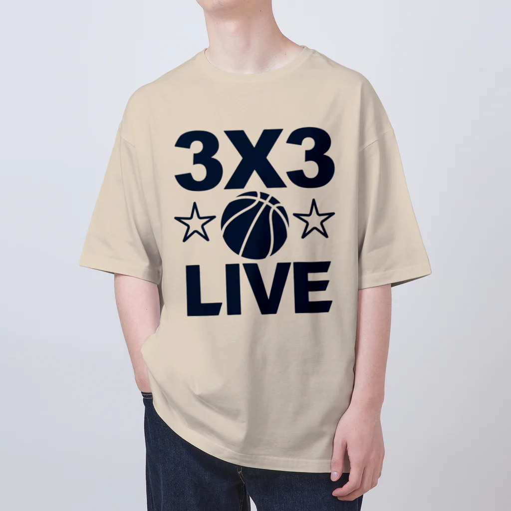 sports_tower スポーツタワーの3x3・スリーエックススリー・3人制バスケ・Tシャツ・アイテム・グッズ・ストリートバスケ・バスケットボール・スピーディーなバスケ・1試合10分間の21点ノックアウト・スポーツ・有望 オーバーサイズTシャツ