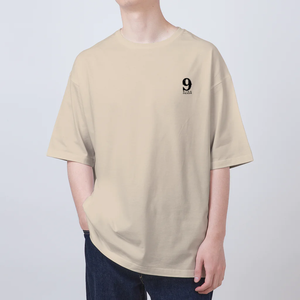 9INEHEADSのREV_Black Oversized T-Shirt