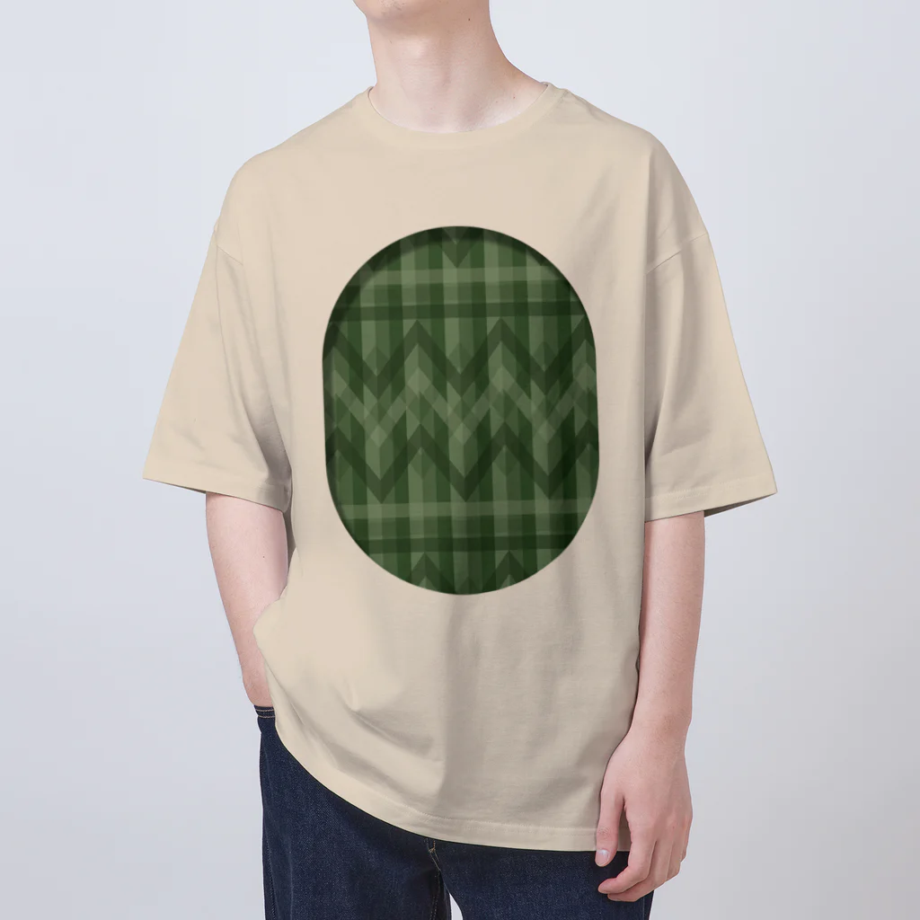 dizzyのzigzag_window_green オーバーサイズTシャツ