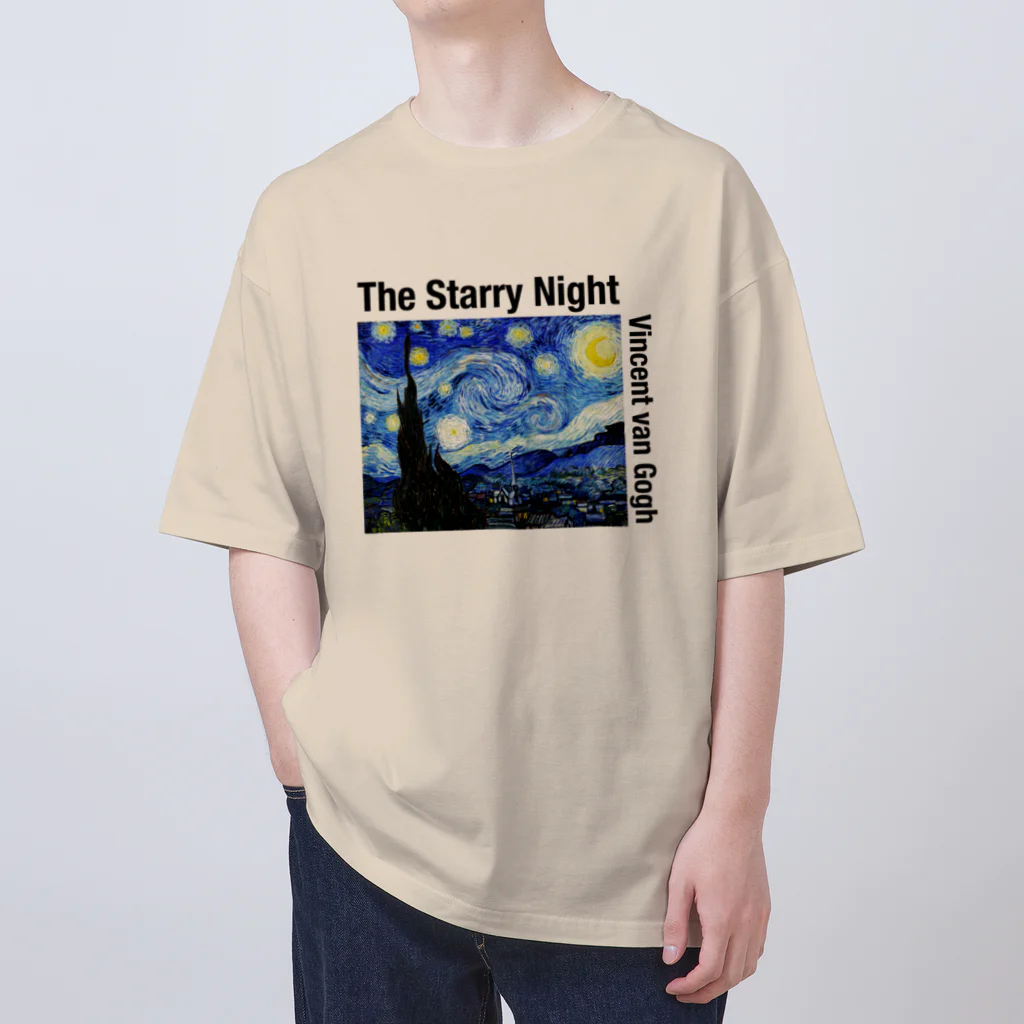 art-laboratory 絵画、芸術グッズのゴッホの星月夜 Tシャツ オーバーサイズTシャツ