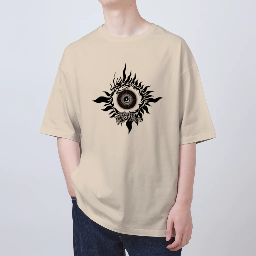 DrawgonのOuroboros Black オーバーサイズTシャツ