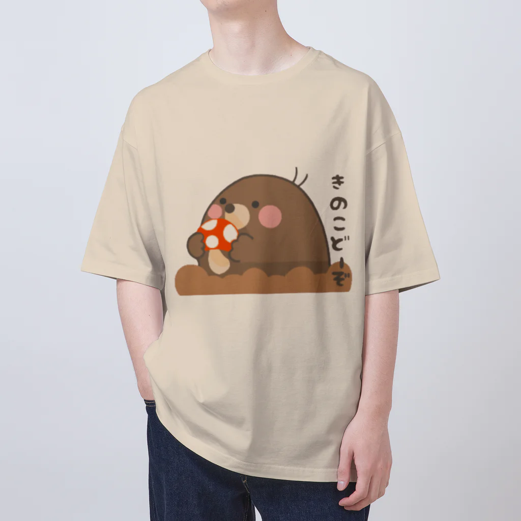 うさのこのもぐ太の「きのこどーぞ」 オーバーサイズTシャツ