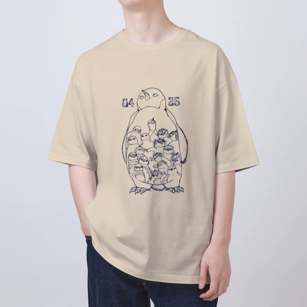 ヤママユ(ヤママユ・ペンギイナ)の0425-18 Penguins of the World- Oversized T-Shirt