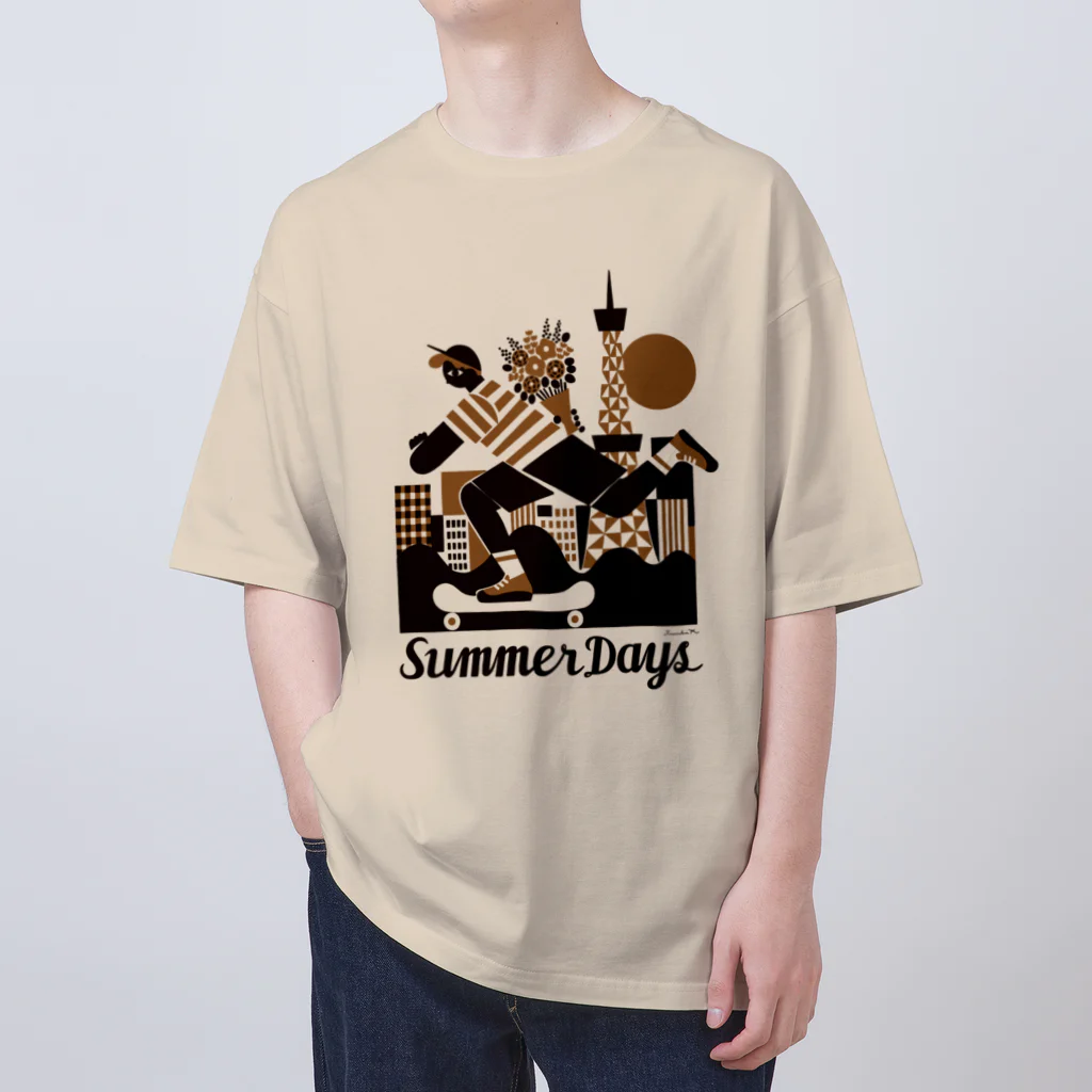 岸 潤一 / イラストレーターのSummer Days オーバーサイズTシャツ