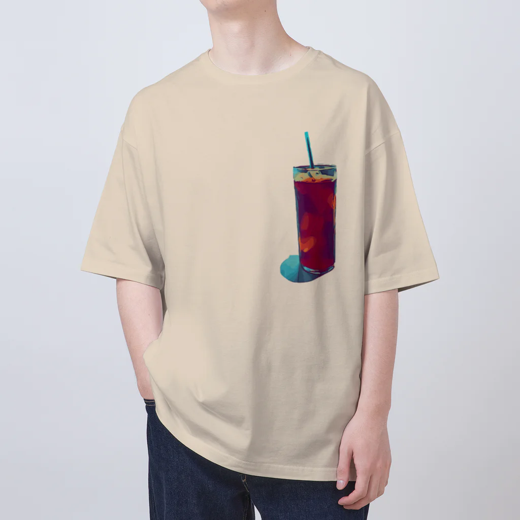 わらしゃんどのアイスコーヒー オーバーサイズTシャツ