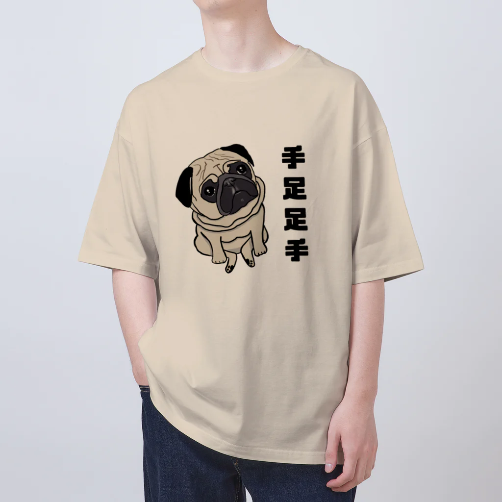 BuhiBuhiBooの手足足手パグ オーバーサイズTシャツ