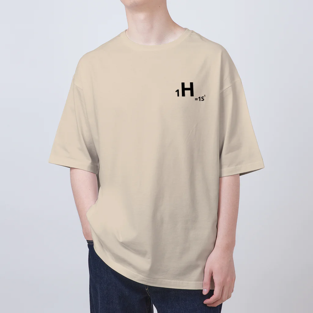 interested in?の1.hydrogen(黒/表裏) Oversized T-Shirt