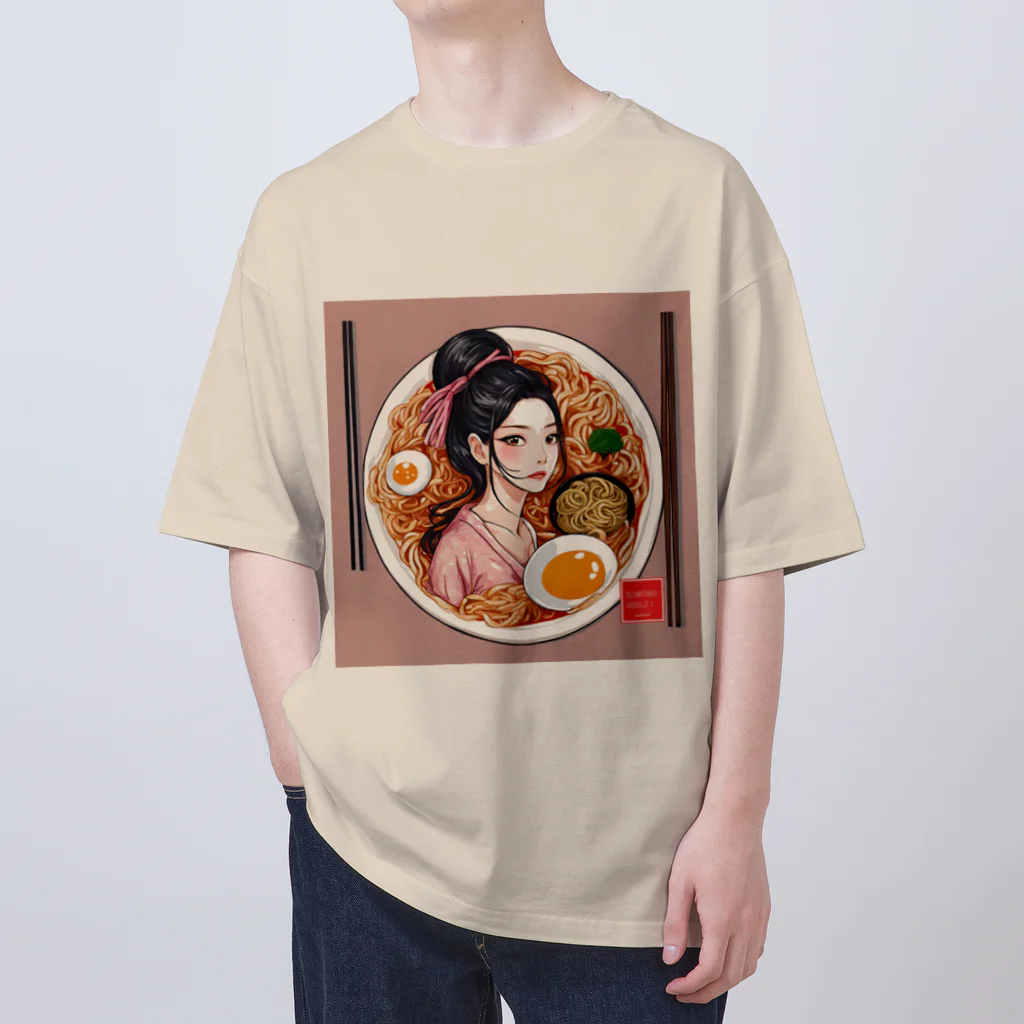 KIMONO GIRLS（キモノ ガールズ）のKIMONO GIRLS 華 ramen オーバーサイズTシャツ