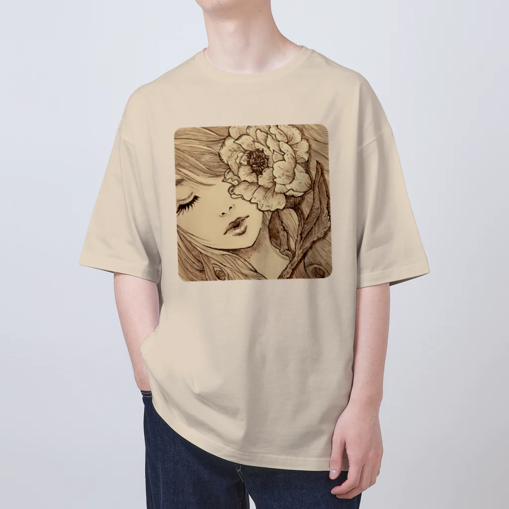 harupink🌸ペット似顔絵illustのsleeping beauty 眠り姫 Oversized T-Shirt